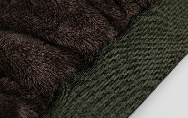 Bomberjacka i tjock plysch för män