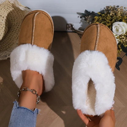 Fluffiga varma Toffel i mocka-stil dam