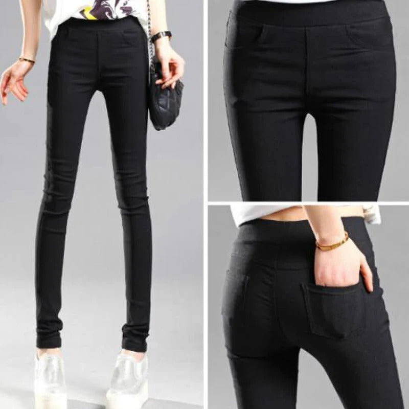 Casual Stretch Skinny Byxor för kvinnor