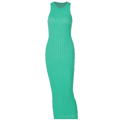 Ärmlös virkad bodycon för kvinnor