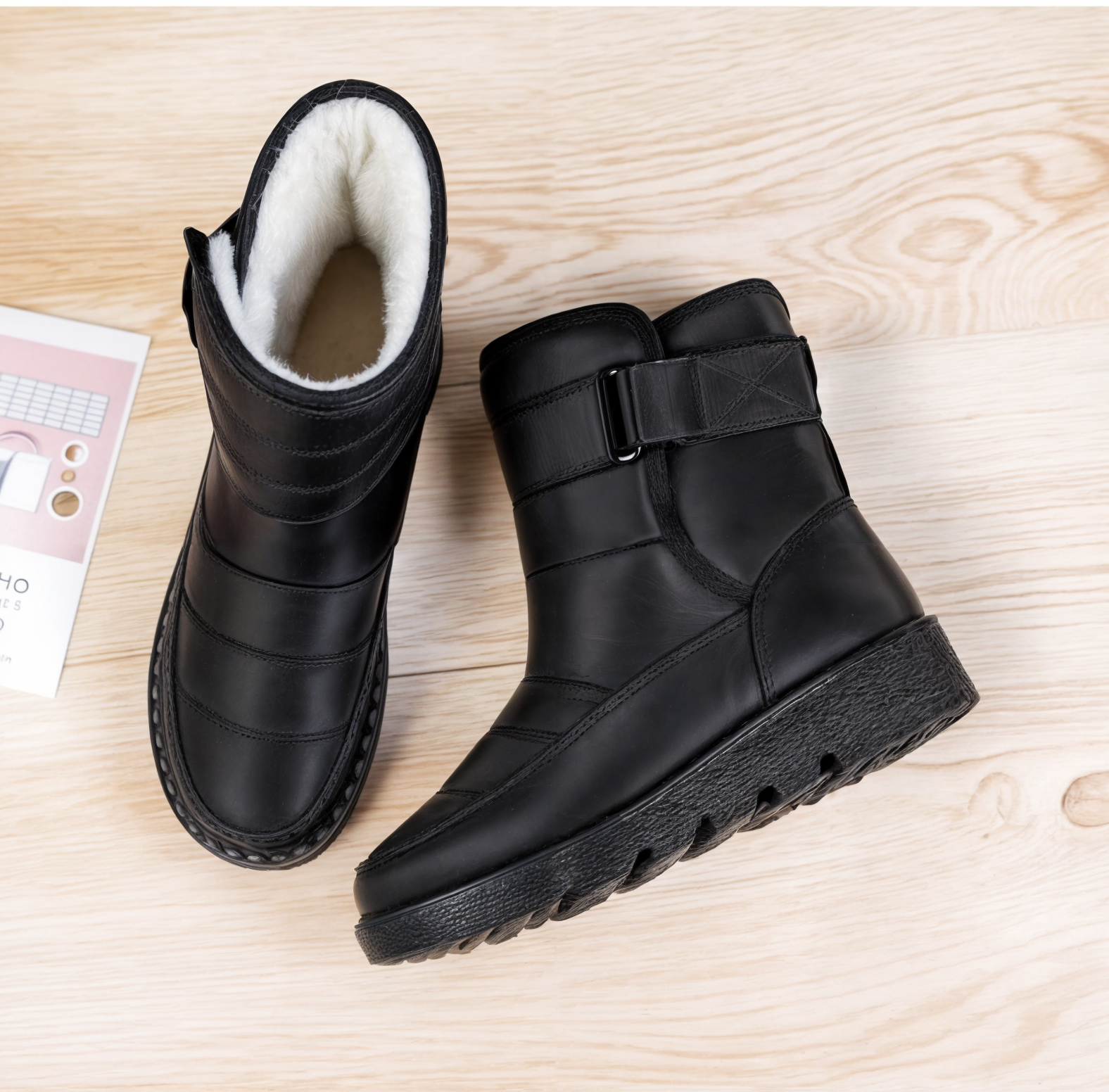 Halkfria vattentäta snöstövlar för kvinnor