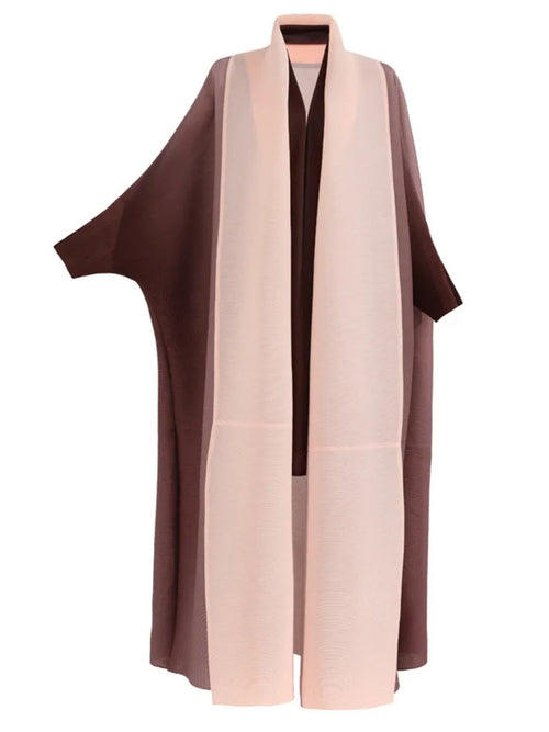 Gradient Plisserad Trench Coat för kvinnor