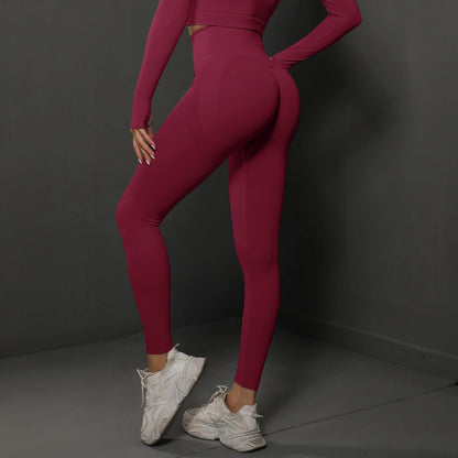Sömlösa gymleggings för kvinnor
