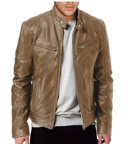 Slim Fit motorcykeljacka för män
