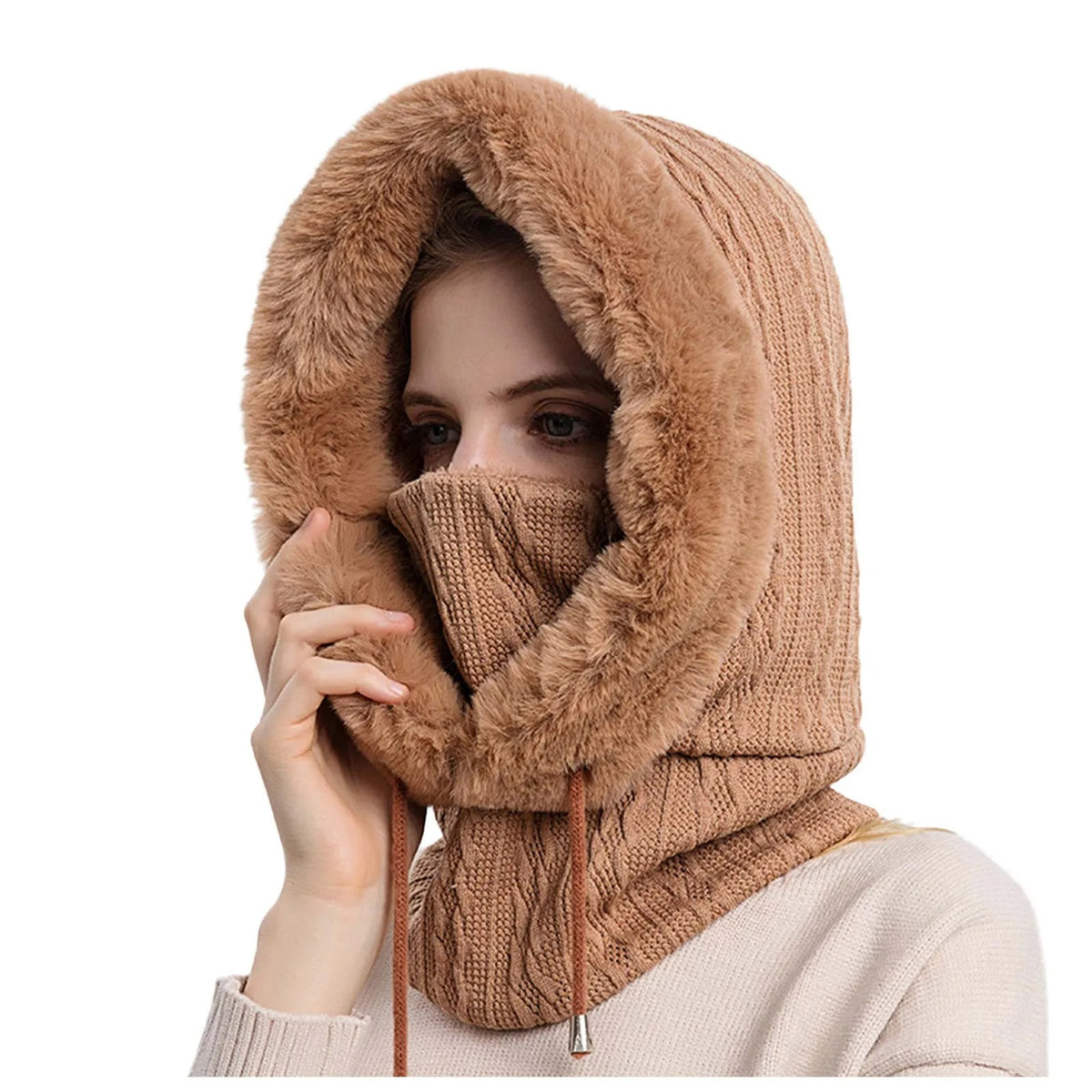Damstickad Stickad stil Mask Set
