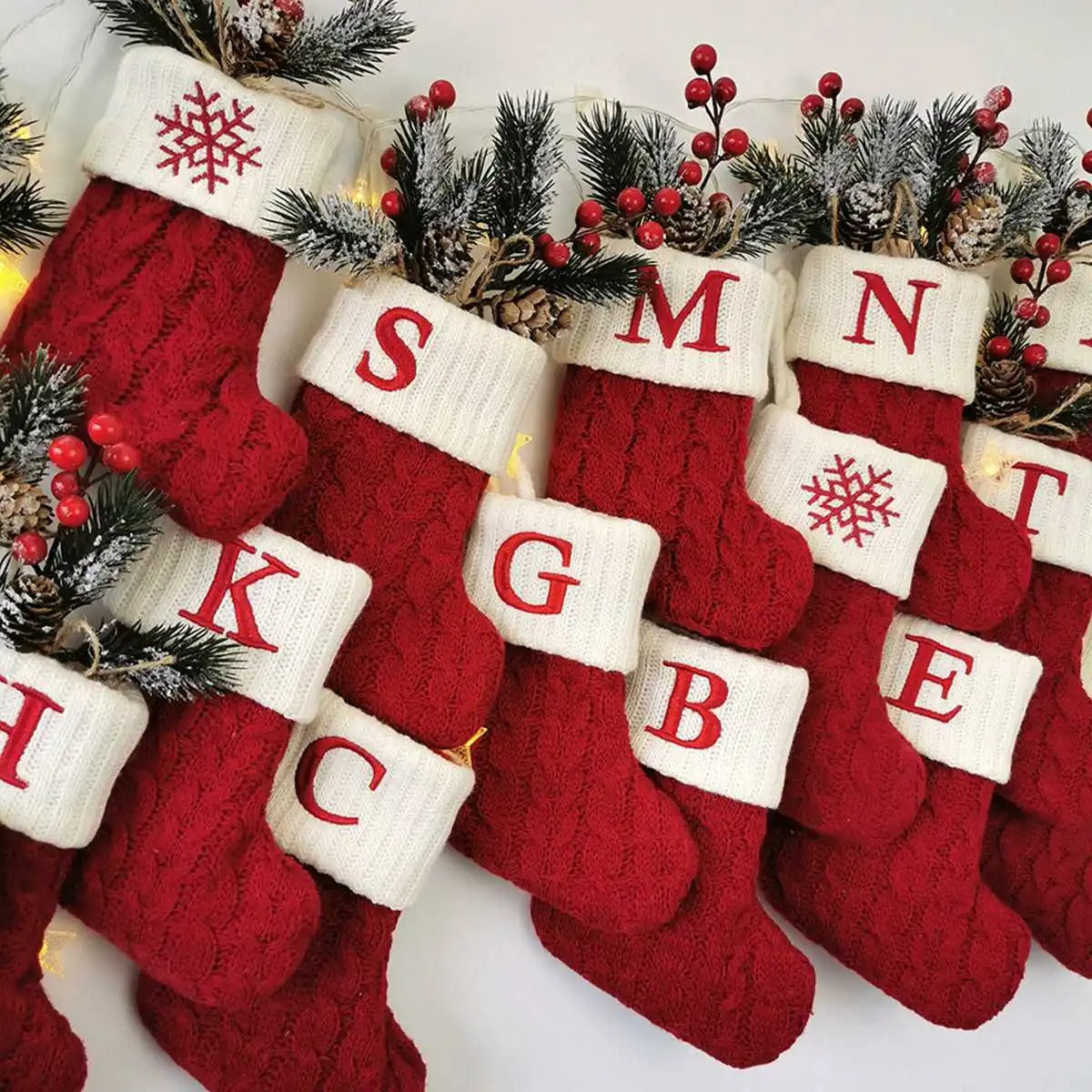 Julbrev stickade strumpor