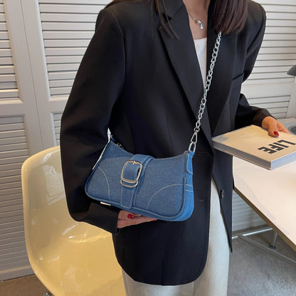 Crossbody-väska i denimstil för kvinnor