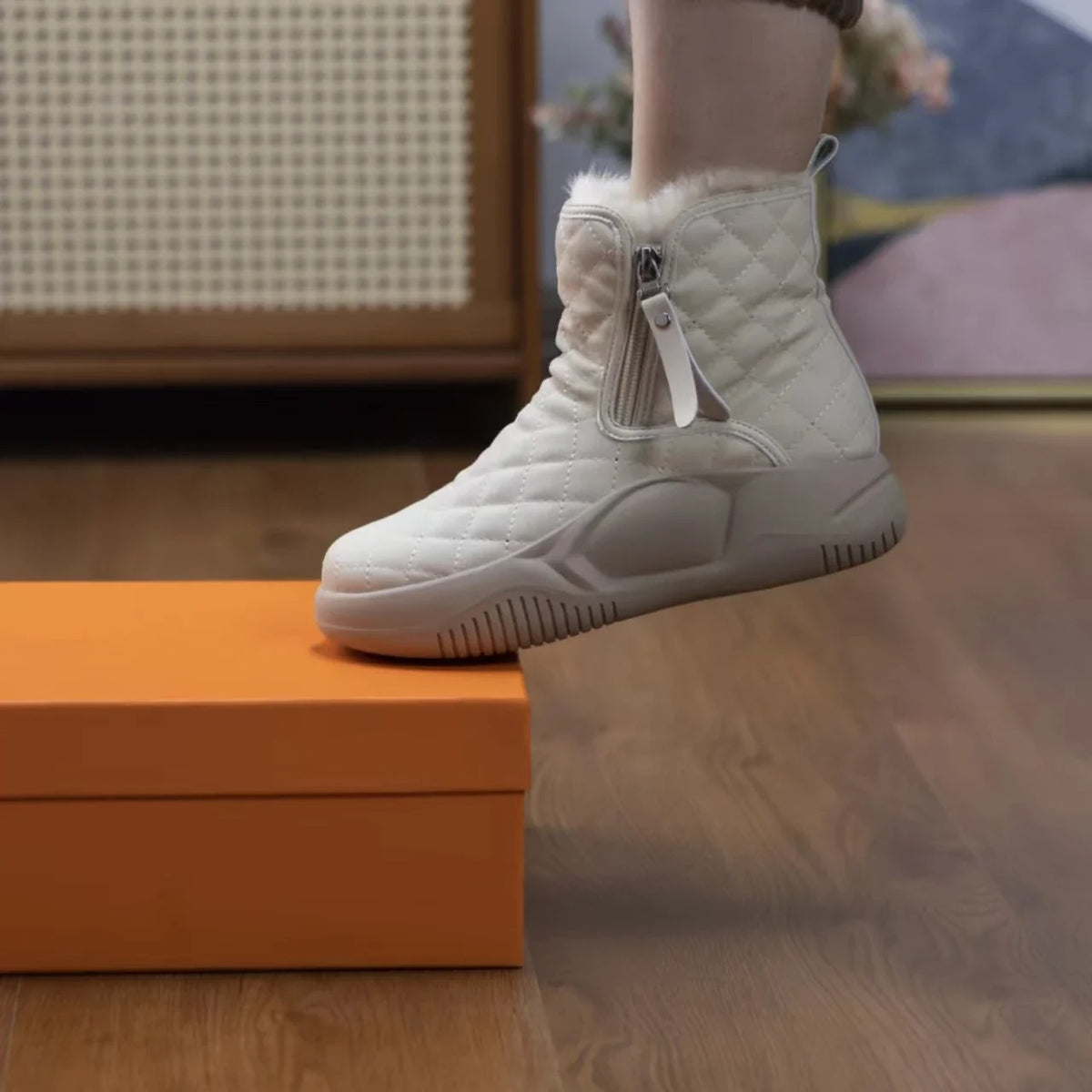 Vintersnöskor med tjock botten