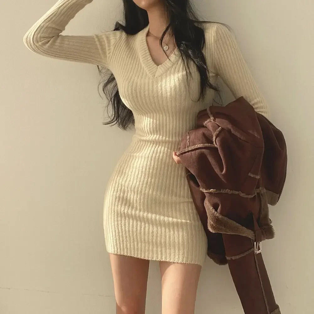 Damstickad Slim Bodycon