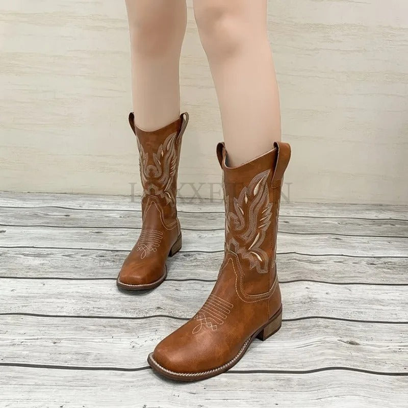 Dam Vintage Broderade Cowboyboots