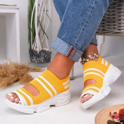 Wedge-sandaler med öppen tå för kvinnor
