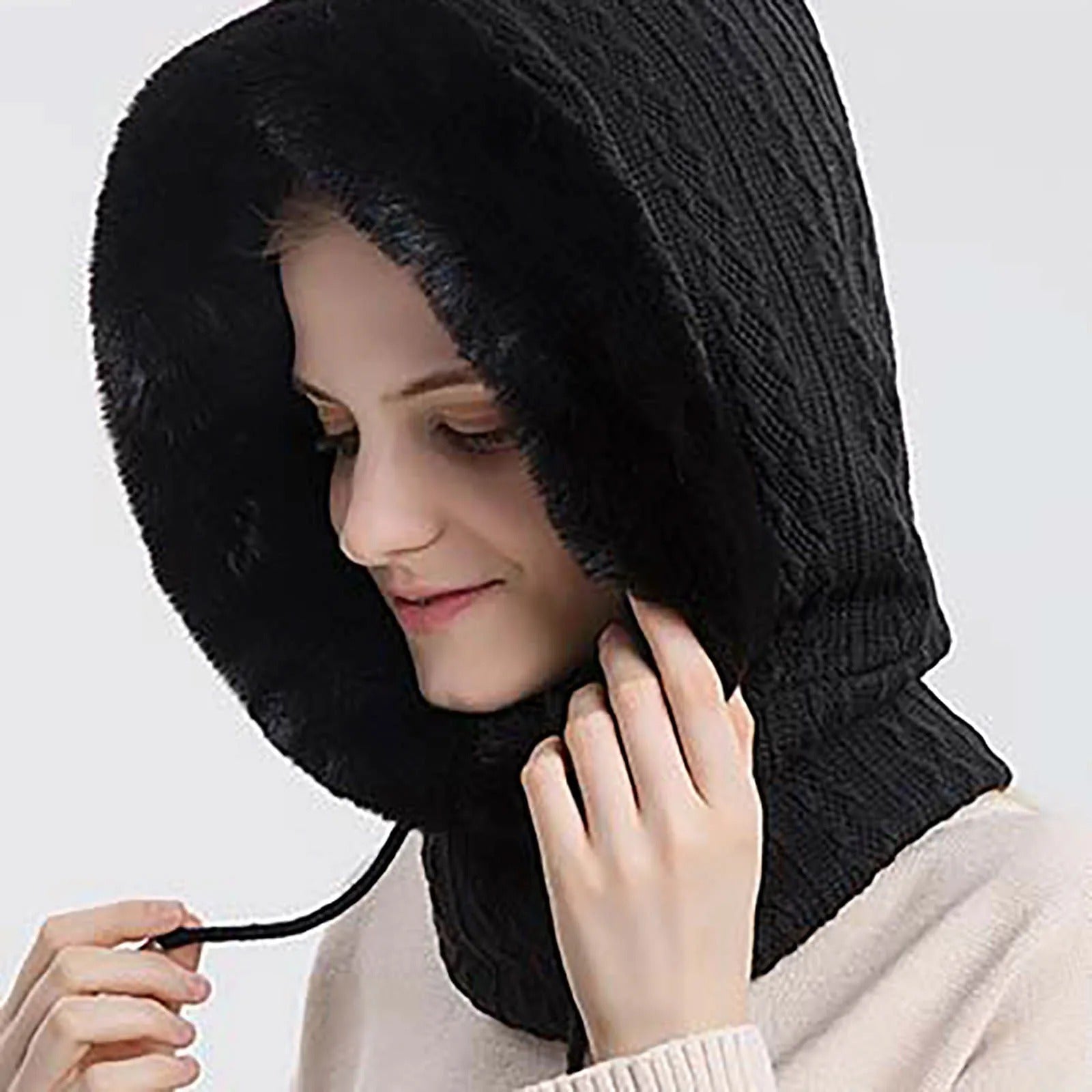 Damstickad pälsmössa Mask Set