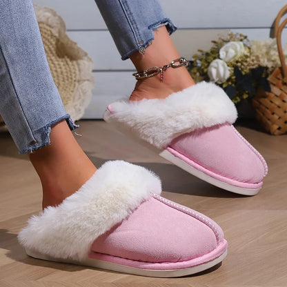 Fluffiga varma Toffel i mocka-stil dam
