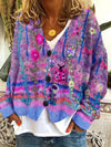 Variant image for Dam Cardigan Retro Stil Wollflanell-25