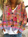 Variant image for Dam Cardigan Retro Stil Wollflanell-17