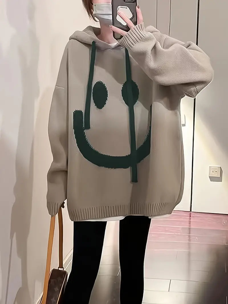 Variant image for Dam Hoodie Leende Design Justerbar Sladd 100% Bomull-1