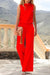Dam Jumpsuit Tidlös Design Bredbenad Smidigt Tyg-5