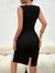 Damklänning Färgblock Modern Design Polyester-2