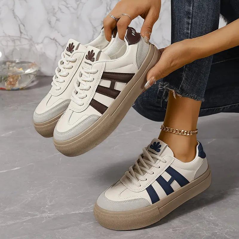Dam Sneakers Modern Design Lätta Material-4