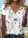 Variant image for Dam Blus Lätt Bomull Blommigt Tryck Feminin-1