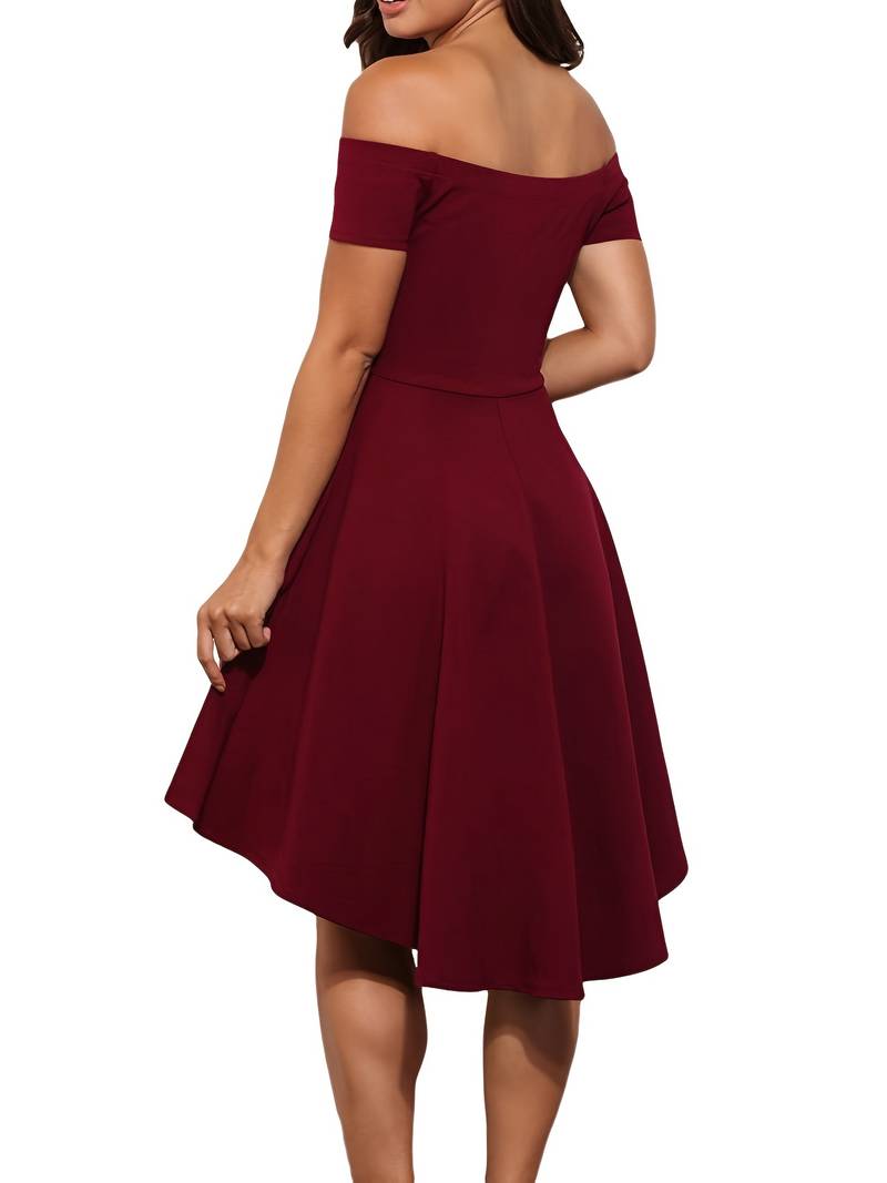 Dam Off-Shoulder Klänning Elegant Silhuett 6