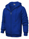 Variant image for Hoodies Män Monokrom Dragkedja Mjuk Bomull Polyester-8