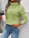 Variant image for Kvinnor Turtleneck Tröja Kabelmönster Akryl-57