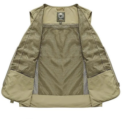 Herr Utomhusväst Ärmlös Polyester Modern Design-3