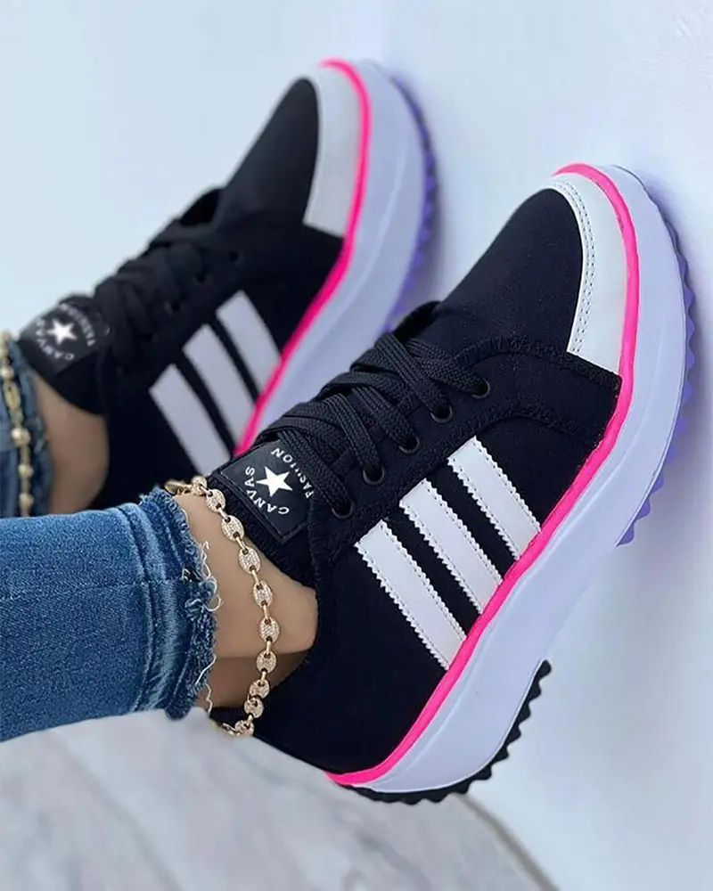 Dam Sneakers Sportig Andningsbar Gummi 4
