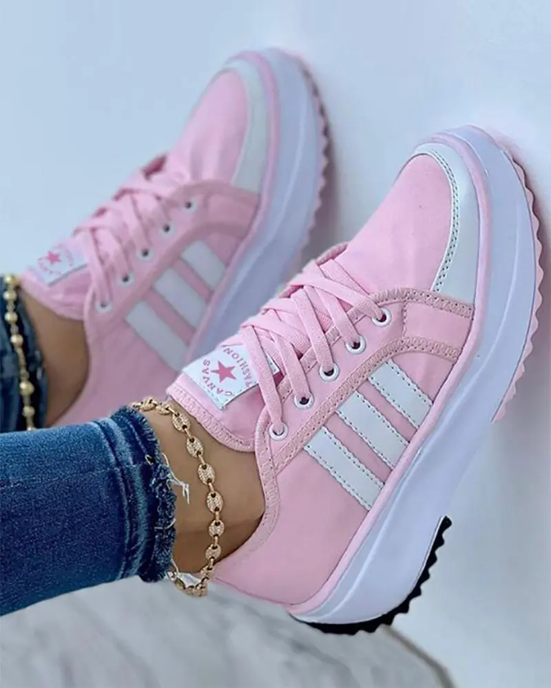 Dam Sneakers Sportig Andningsbar Gummi 3
