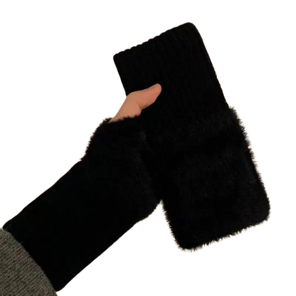 Halvfinger Fleecehandskar