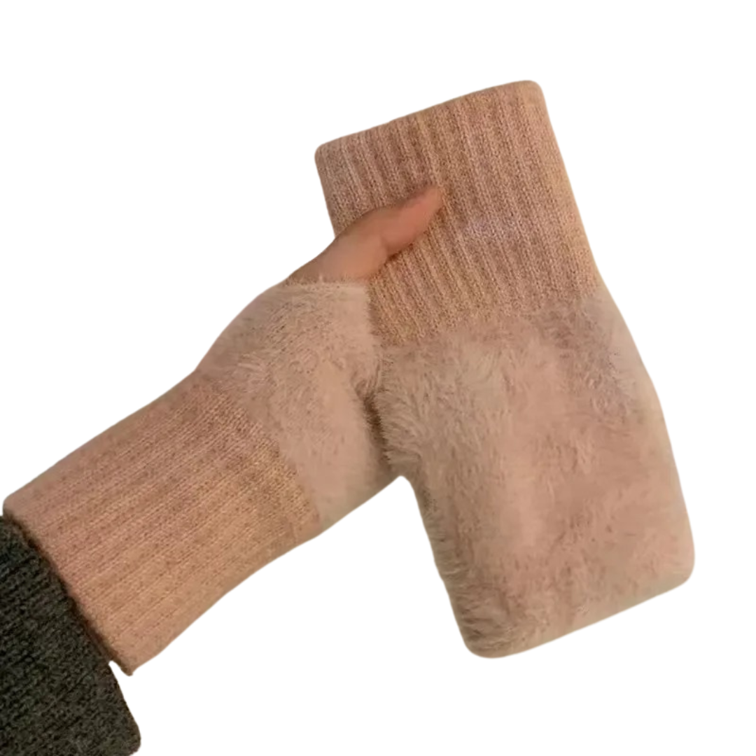 Halvfinger Fleecehandskar