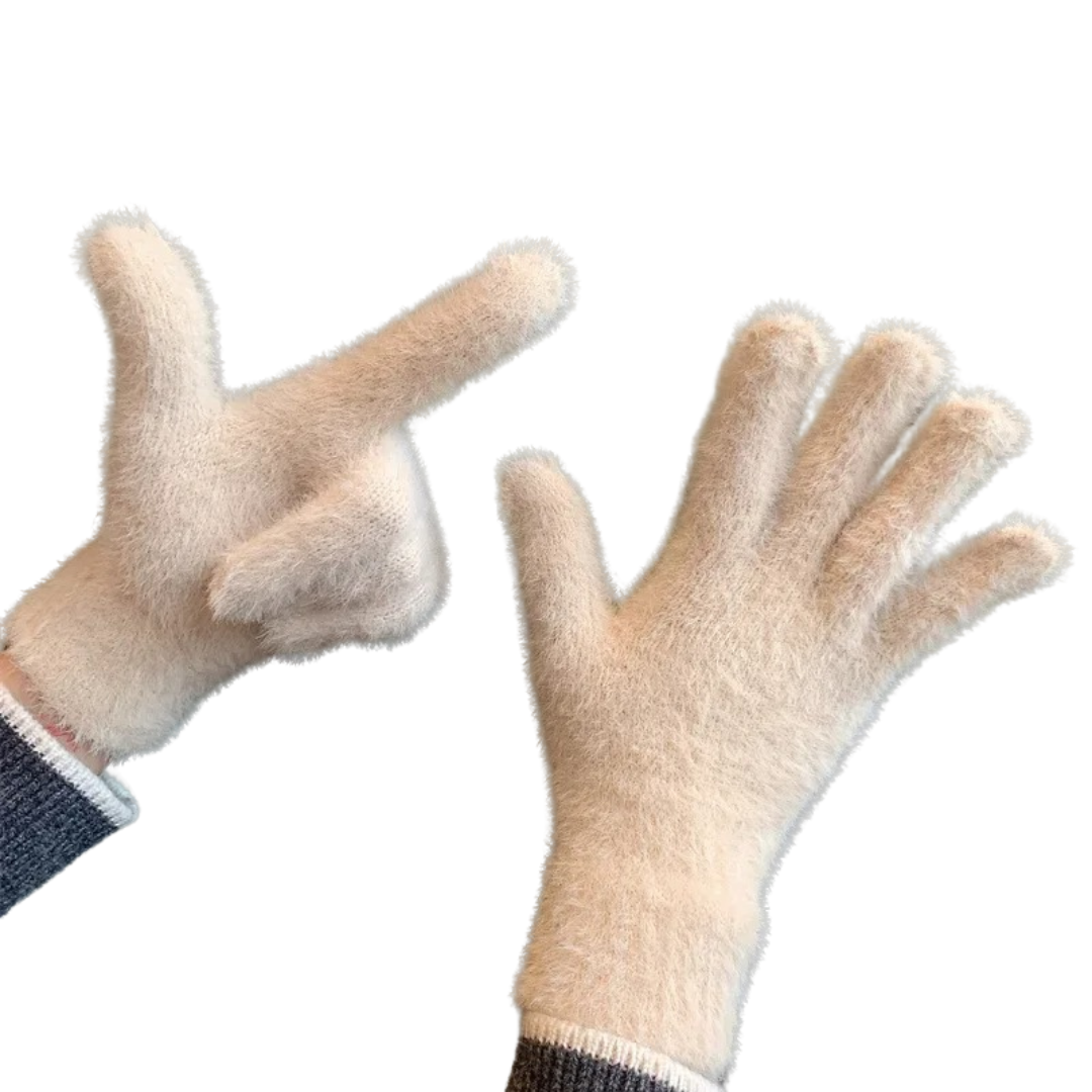 Vinter Mink Sammetshandskar