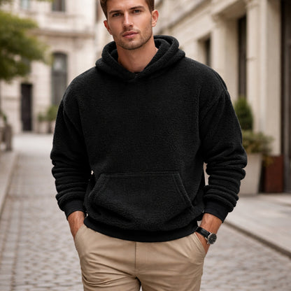 Herr Huvtröja Fleece Avslappnad Stil