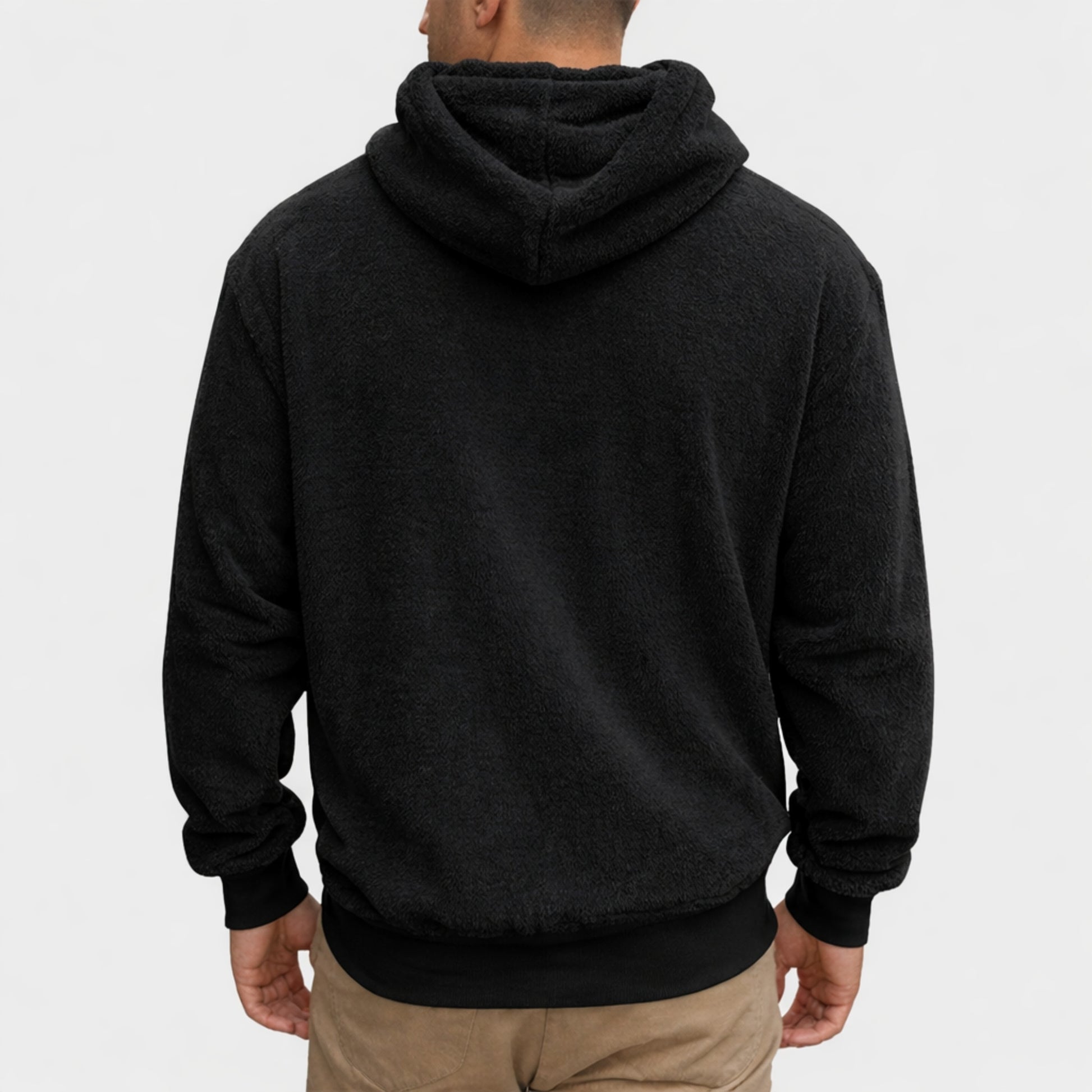 Herr Huvtröja Fleece Avslappnad Stil
