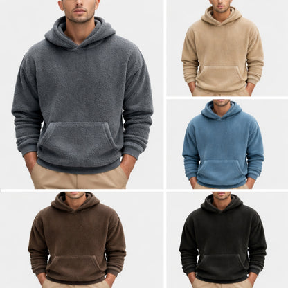 Herr Huvtröja Fleece Avslappnad Stil
