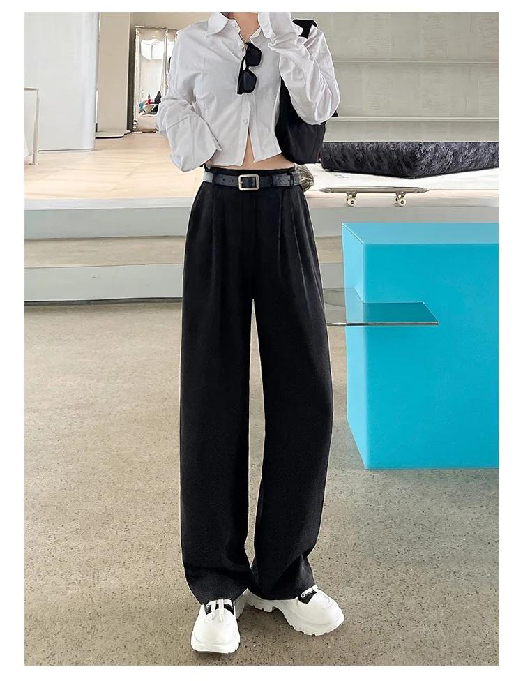 Elastiska byxor med hög midja för kvinnor