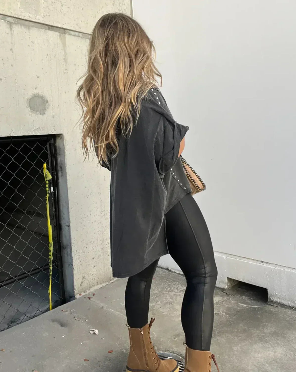 Damer Överdimensionerad Skjorta Avslappnad 100% Bomull-3