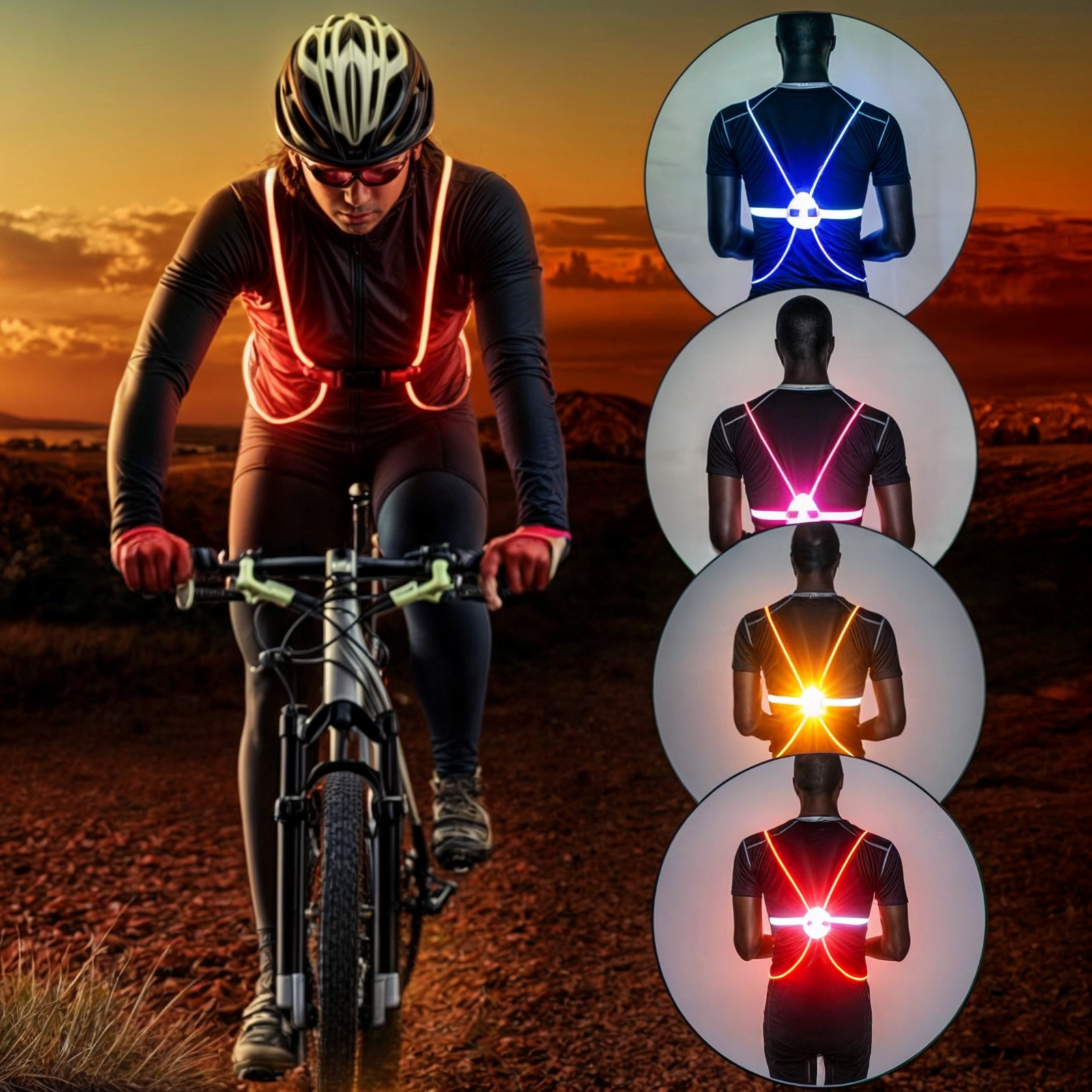 LED-reflekterande säkerhetsväst