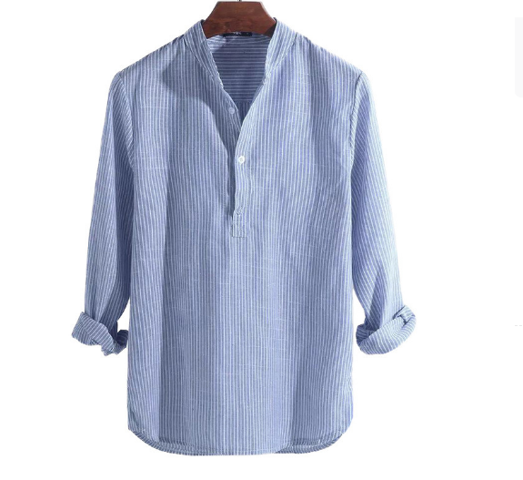 Herrskjorta Randig Modern Stil Bomull Polyester 1