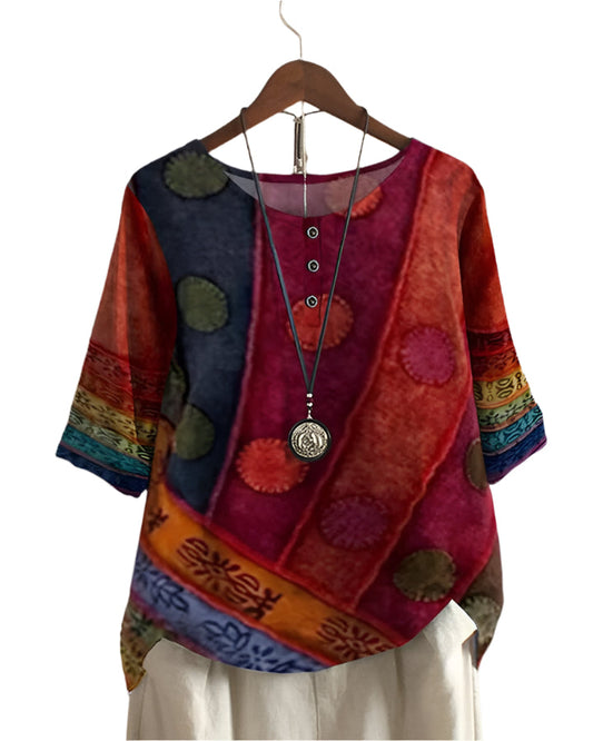 Snygga Blusar Dam Vintage Lost Fit Latt Polyester