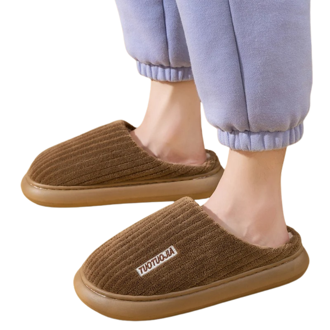 Memory Foam Fluffiga tofflor av plysch