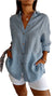Vit Dam Blus Klassisk Krage Mjuk Polyester 1