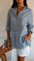 Vit Dam Blus Klassisk Krage Mjuk Polyester 2