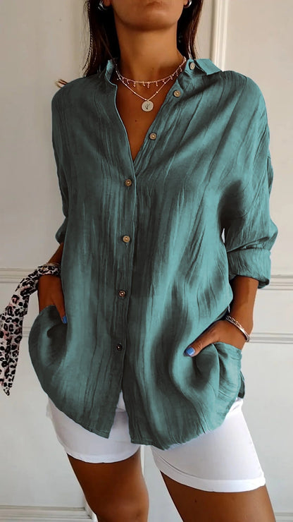 Variant image for Vit Dam Blus Klassisk Krage Mjuk Polyester-41