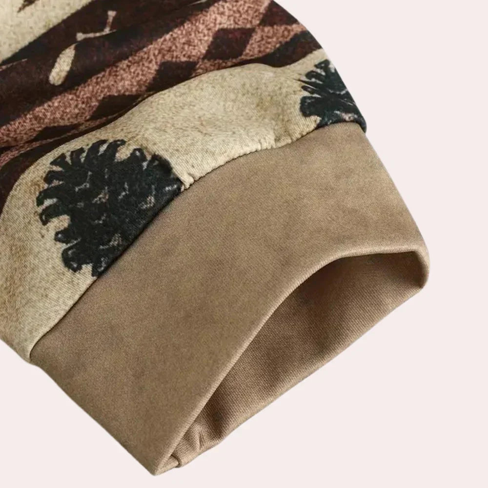 Herrar Huvtröja Casual Mjuk Bomull Polyester-4