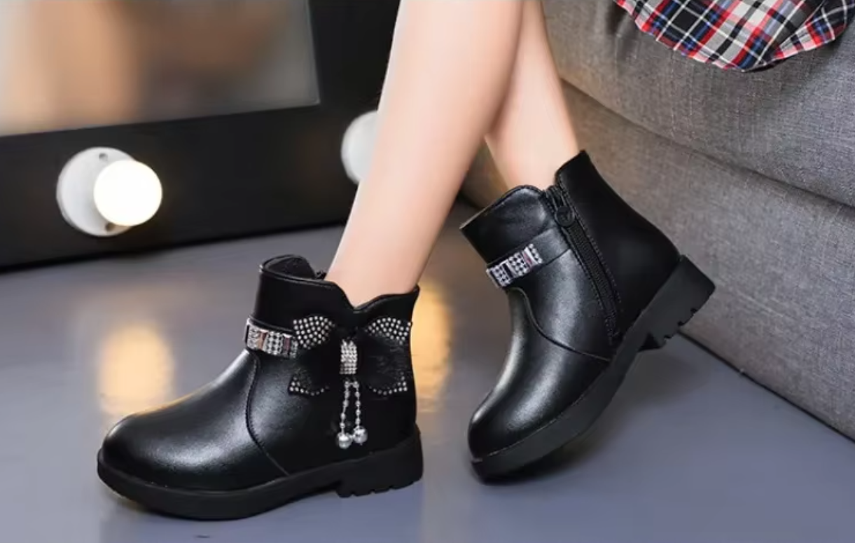 Varma Läderstil stövlar för flickor