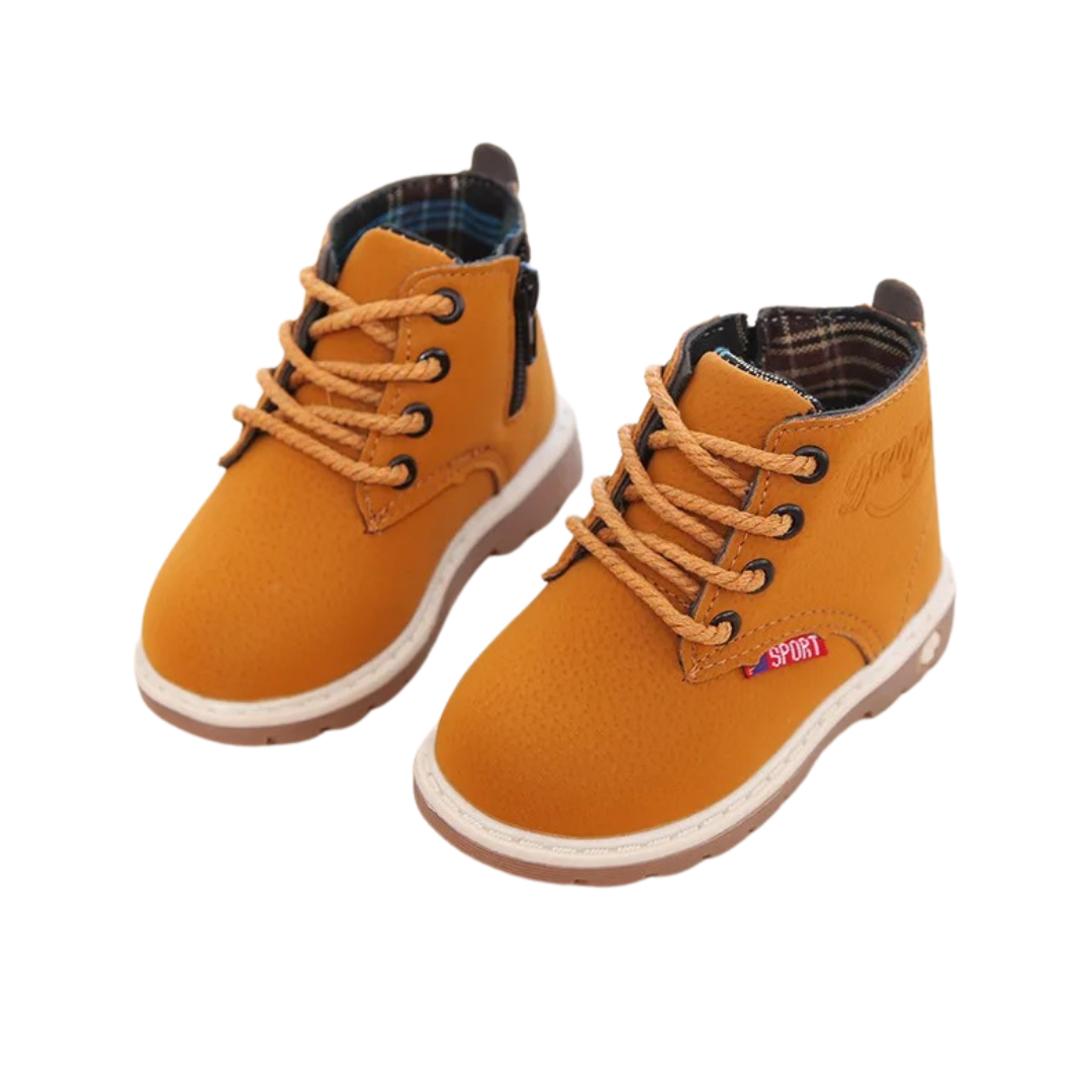 Mjuka PU-läderkängor för barn