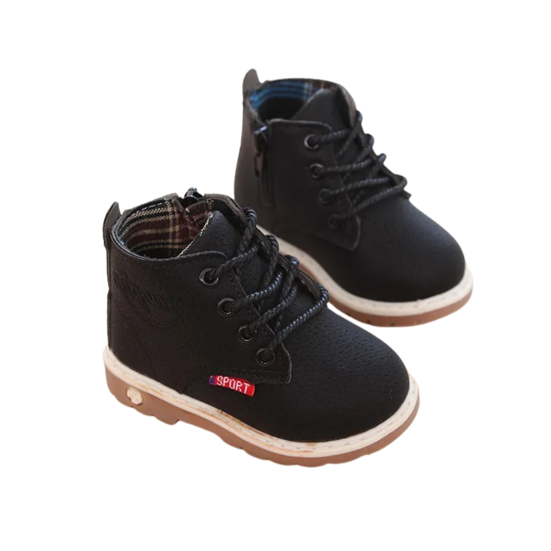 Mjuka PU-läderkängor för barn