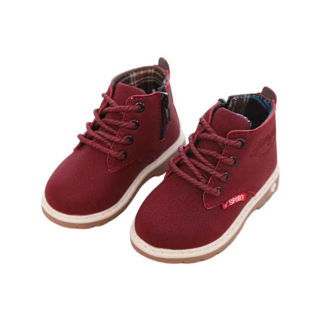 Mjuka PU-läderkängor för barn